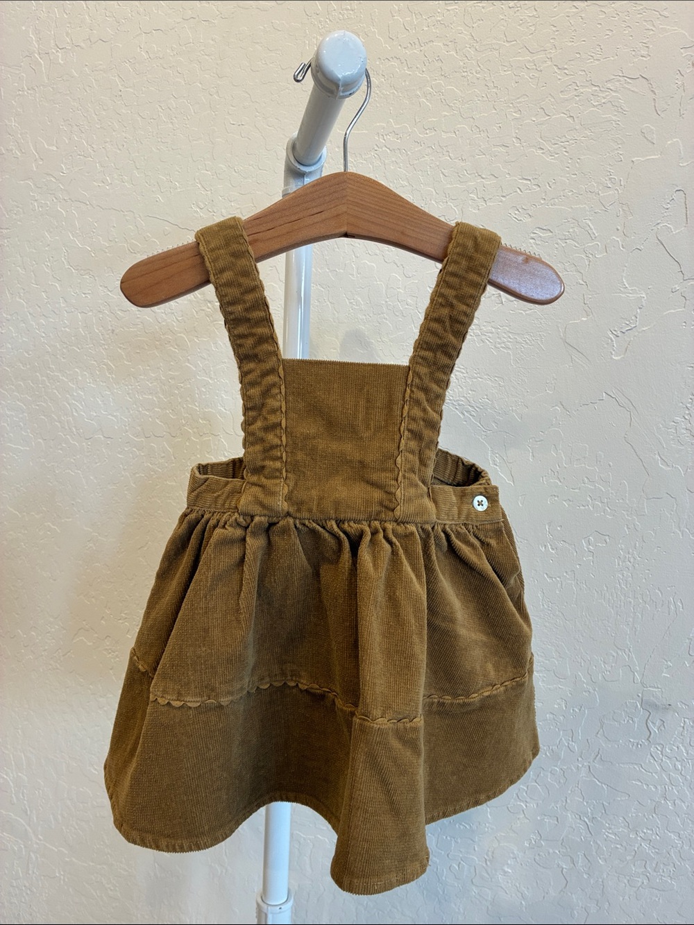 Rylee + Cru Corduroy Pinafore Skirt - Mustard Brown